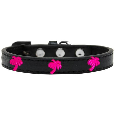 MIRAGE PET PRODUCTS Pink Palm Tree Widget Dog CollarBlack Size 20 631-25 BK20